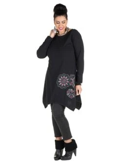 Tunika In Schwarz/ Bunt