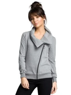 Sweatjacke In Grau -Modebekleidungs Geschäft be wear sweatjacke in grau 2