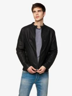 Benetton Übergangsjacke In Schwarz -Modebekleidungs Geschäft benetton ubergangsjacke in schwarz 2