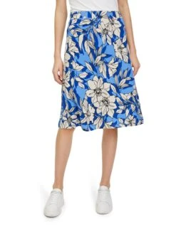 Betty Barclay Rock In Blau/ Creme -Modebekleidungs Geschäft betty barclay rock in blau creme 2