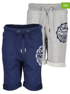 Blue Seven 2er-Set: Bermudashorts In Dunkelblau/ Grau