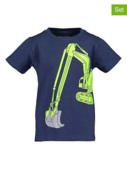 Blue Seven 2er-Set: Shirts In Dunkelblau/ Rot