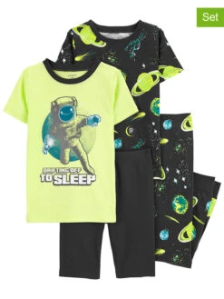 Carter's™ 2er-Set: Pyjamas In Limette/ Dunkelblau