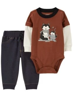 Carter's™ 2tlg. Outfit In Braun