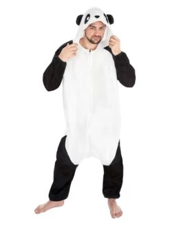 Kostümoverall "Panda" In Weiß/ Schwarz