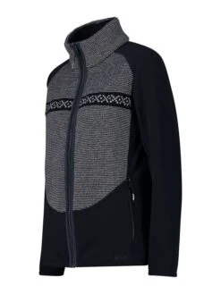 CMP Fleecejacke In Schwarz/ Grau -Modebekleidungs Geschäft cmp fleecejacke in schwarz grau 2