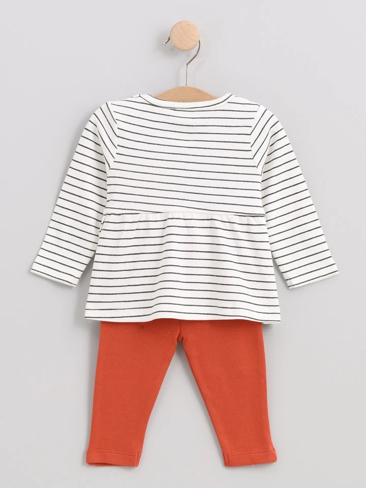 2tlg. Outfit in Creme/ Orange 2tlg. Outfit In Creme/ Orange -Modebekleidungs Geschäft cotton fish 2tlg outfit in creme orange 1