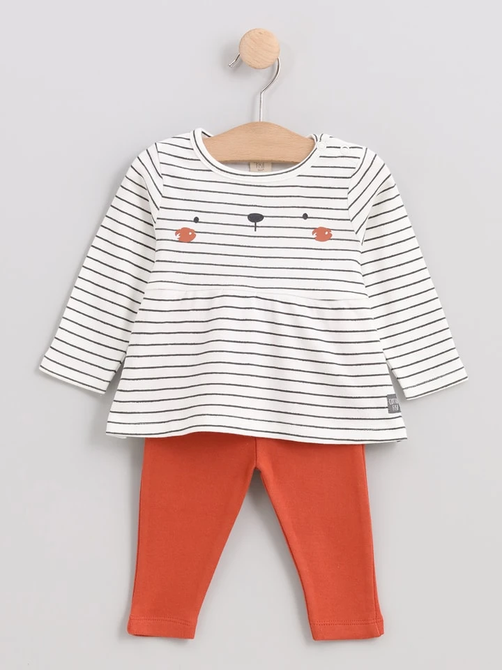 2tlg. Outfit in Creme/ Orange 2tlg. Outfit In Creme/ Orange -Modebekleidungs Geschäft cotton fish 2tlg outfit in creme orange