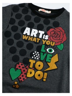 Kleid "Art Love" In Anthrazit -Modebekleidungs Geschäft denokids kleid art love in anthrazit 2