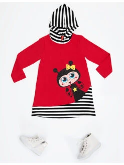 Kleid "Ladybug" In Rot -Modebekleidungs Geschäft denokids kleid ladybug in rot 2
