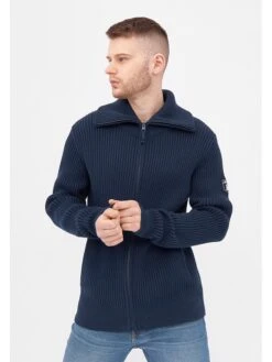 Derbe Strickjacke In Dunkelblau