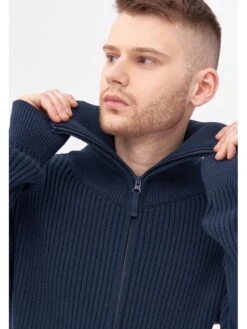 Derbe Strickjacke In Dunkelblau -Modebekleidungs Geschäft derbe strickjacke in dunkelblau 3