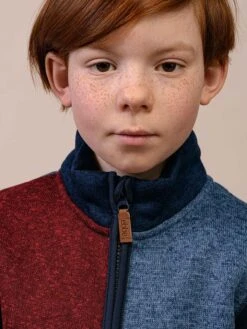 Fleecejacke "Mossa" In Dunkelblau/ Blau/ Bordeaux -Modebekleidungs Geschäft ebbe fleecejacke mossa in dunkelblau blau bordeaux 2