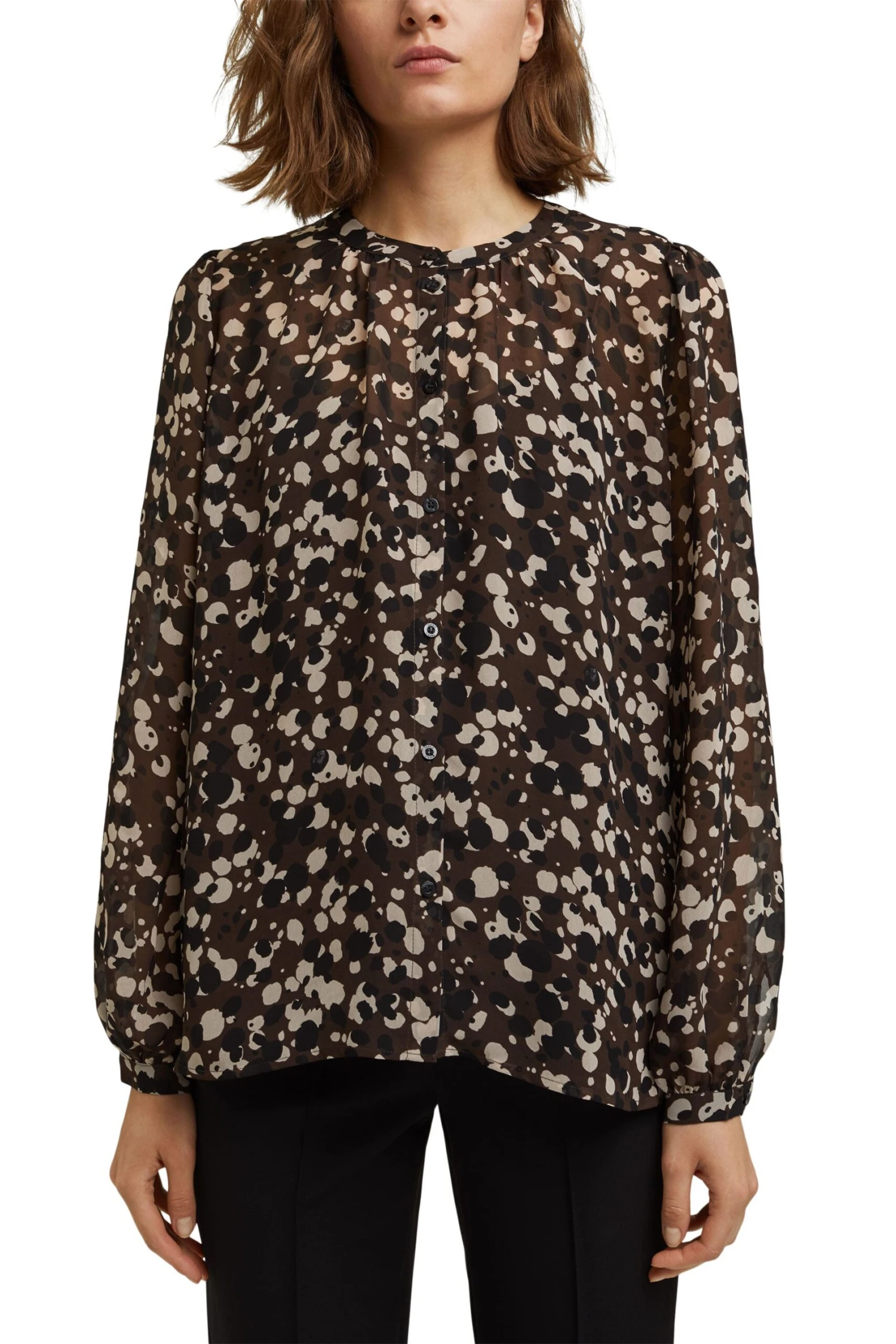 Bluse dark brown 4 ESPRIT Bluse Dark Brown 4 -Modebekleidungs Geschäft esprit bluse dark brown 4 2 scaled