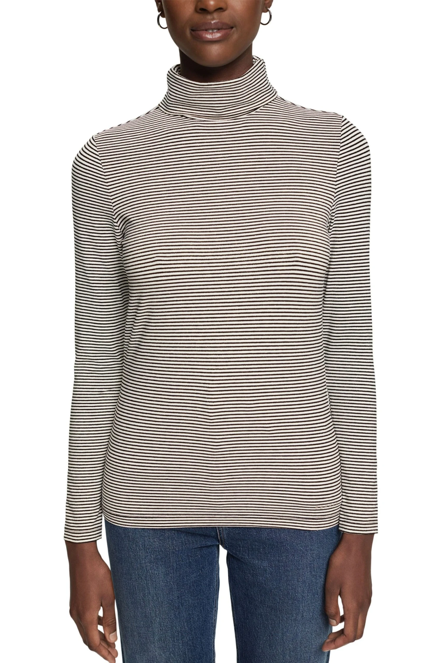 Gestreiftes Langarm-Top mit Rollkragen new off white ESPRIT Gestreiftes Langarm-Top Mit Rollkragen New Off White -Modebekleidungs Geschäft esprit gestreiftes langarm top mit rollkragen new off white 1 scaled