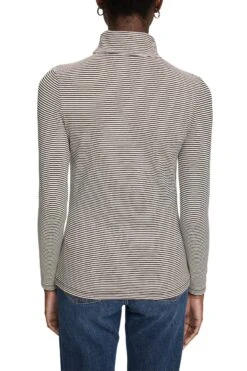ESPRIT Gestreiftes Langarm-Top Mit Rollkragen New Off White 4 ESPRIT Gestreiftes Langarm-Top Mit Rollkragen New Off White -Modebekleidungs Geschäft esprit gestreiftes langarm top mit rollkragen new off white 2