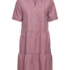 ESPRIT Kleid Mit Volants Mauve -Modebekleidungs Geschäft esprit kleid mit volants mauve