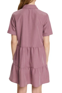 ESPRIT Kleid Mit Volants Mauve -Modebekleidungs Geschäft esprit kleid mit volants mauve 2