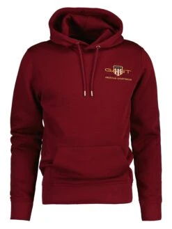 Gant Hoodie In Bordeaux