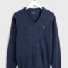 Gant Wollpullover In Dunkelblau -Modebekleidungs Geschäft gant wollpullover in dunkelblau 2