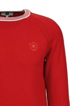 Strickpullover Eneas In Rot -Modebekleidungs Geschäft gentlemens corner strickpullover eneas in rot 2
