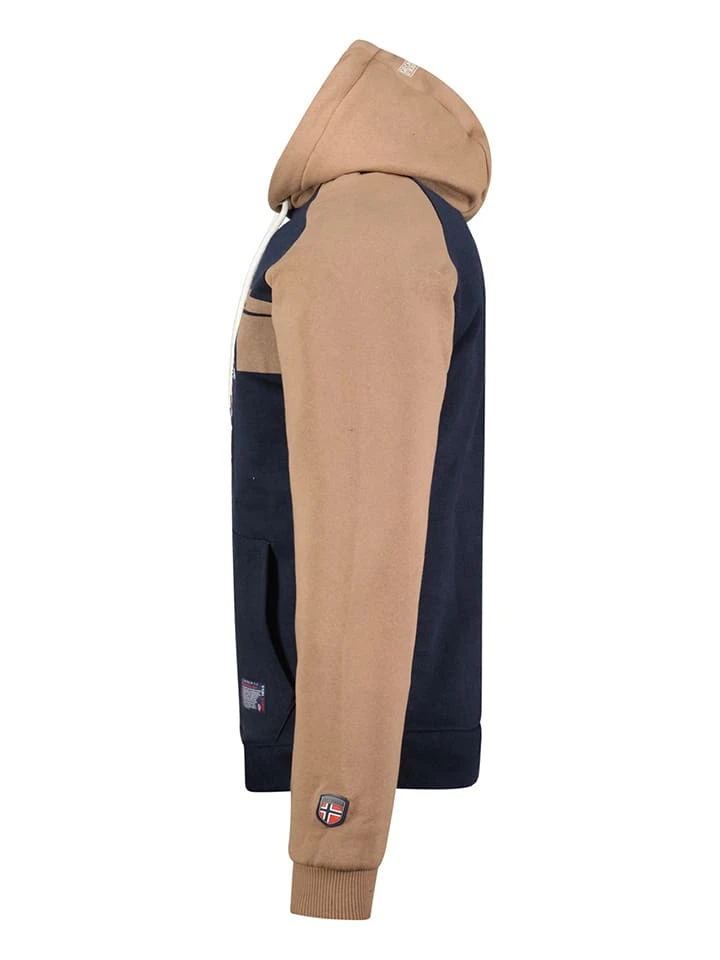 Hoodie in Dunkelblau/ Beige GEOGRAPHICAL NORWAY Hoodie In Dunkelblau/ Beige -Modebekleidungs Geschäft geographical norway hoodie in dunkelblau beige 2