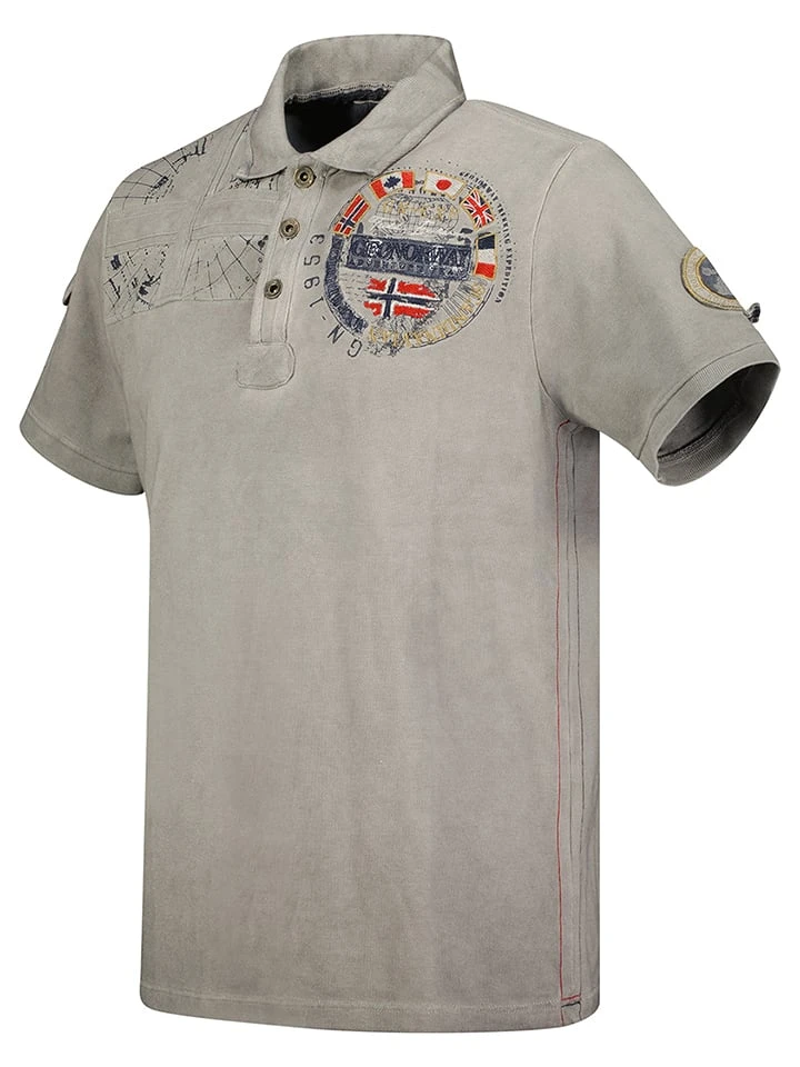 Poloshirt in Taupe GEOGRAPHICAL NORWAY Poloshirt In Taupe -Modebekleidungs Geschäft geographical norway poloshirt in taupe 1