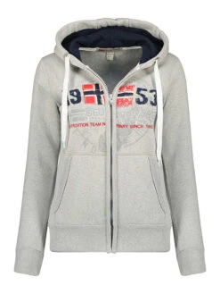 GEOGRAPHICAL NORWAY Sweatjacke "Gapical" In Hellgrau