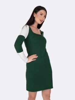 Kleid In Dunkelgrün -Modebekleidungs Geschäft giorgio di mare kleid in dunkelgrun 2