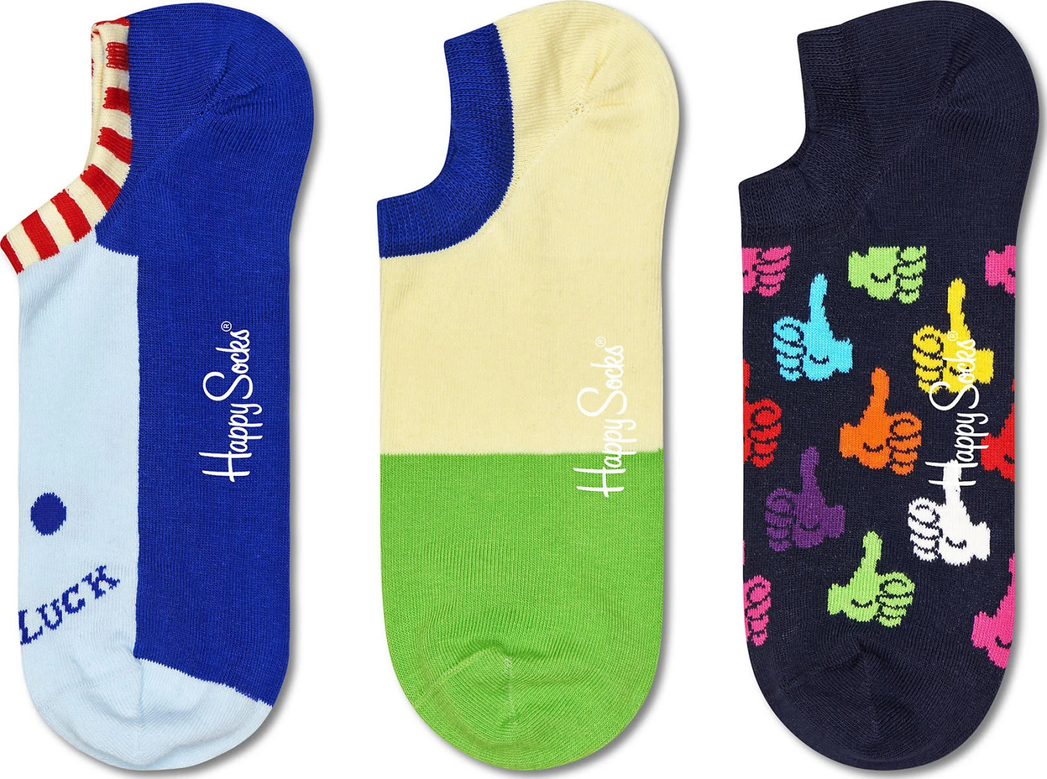 3er Pack 3-pack Lucky No Show Sock Socken Happy Socks 3er Pack 3-pack Lucky No Show Sock Socken -Modebekleidungs Geschäft happy socks 3er pack 3 pack lucky no show sock socken