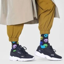 Happy Socks Freizeit Socken Alien Sock Black -Modebekleidungs Geschäft happy socks freizeit socken alien sock black 2