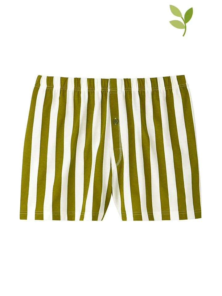 Boxershorts in Oliv/ Weiß Boxershorts In Oliv/ Weiß -Modebekleidungs Geschäft hessnatur boxershorts in oliv weiss
