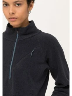 Fleecepullover In Dunkelblau -Modebekleidungs Geschäft hessnatur fleecepullover in dunkelblau 3