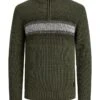 Jack & Jones Pullover "Friday" In Oliv -Modebekleidungs Geschäft jack and jones pullover friday in oliv