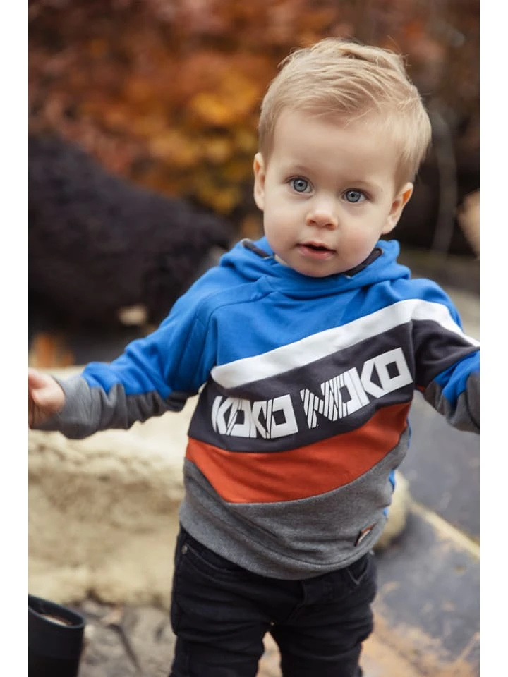 Hoodie in Blau/ Grau Hoodie In Blau/ Grau -Modebekleidungs Geschäft koko noko hoodie in blau grau 2