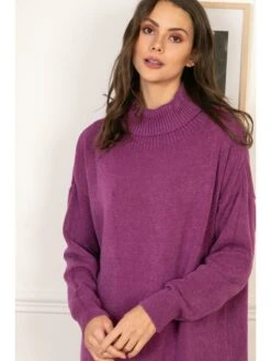 Strickkleid "Felicia" In Lila -Modebekleidungs Geschäft lacony paris strickkleid felicia in lila 4