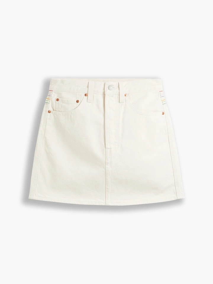 Jeansrock in Creme Jeansrock In Creme -Modebekleidungs Geschäft levi s jeansrock in creme