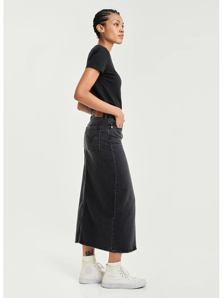 Jeansrock in Schwarz Jeansrock In Schwarz -Modebekleidungs Geschäft levi s jeansrock in schwarz 4