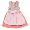 Kinderkleid "MY DIRNDL NUTS!" Mit Nüsschenmuster In Lachs/Rosa Kariert -Modebekleidungs Geschäft nyani kinderkleid my dirndl nuts mit nusschenmuster in lachs rosa kariert