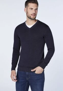 Strickpullover In Blau 5 Strickpullover In Blau -Modebekleidungs Geschäft oklahoma premium denim strickpullover in blau 3