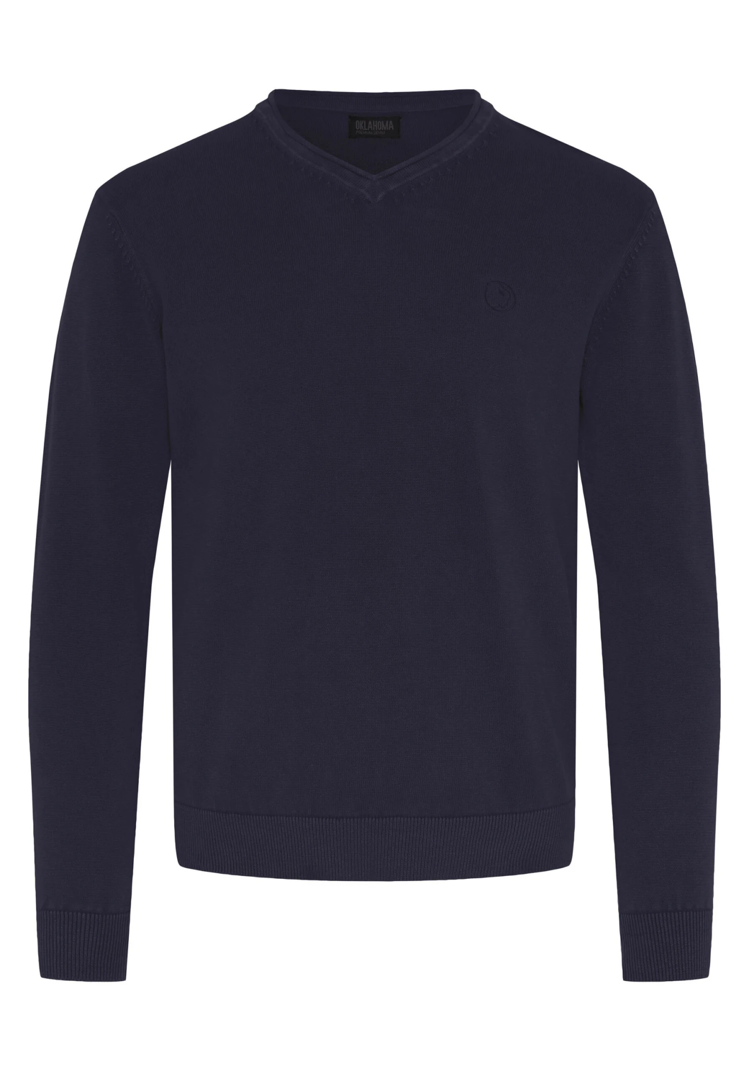 Strickpullover in Blau Strickpullover In Blau -Modebekleidungs Geschäft oklahoma premium denim strickpullover in blau 5 scaled