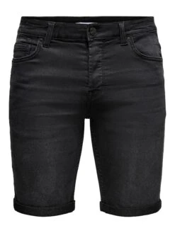 Only & Sons Jeans-Shorts In Schwarz