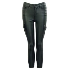 ONLY Hose - Anne K NYA Mid Coat Cargo Ank Peat - Green -Modebekleidungs Geschäft only hose anne k nya mid coat cargo ank peat green 2