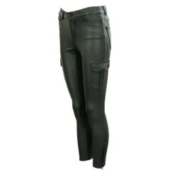 ONLY Hose - Anne K NYA Mid Coat Cargo Ank Peat - Green -Modebekleidungs Geschäft only hose anne k nya mid coat cargo ank peat green 4