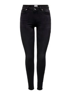 ONLY Skinny Fit Denim Stretch Jeans ONLWAUW In Schwarz