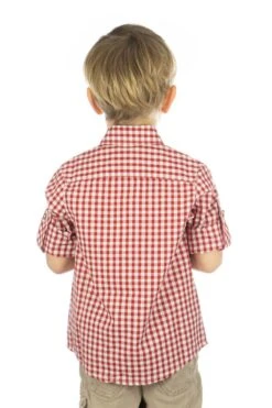 Trachtenhemd Lafoa In Mittelrot -Modebekleidungs Geschäft os trachten trachtenhemd lafoa in mittelrot 1