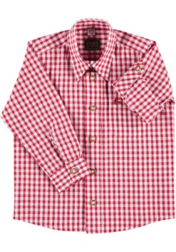 Trachtenhemd Lafoa In Mittelrot -Modebekleidungs Geschäft os trachten trachtenhemd lafoa in mittelrot 2