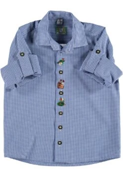 Trachtenhemd Samku In Mittelblau