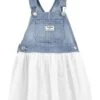 OshKosh Kleid In Blau/ Weiß -Modebekleidungs Geschäft oshkosh kleid in blau weiss