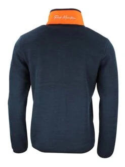 Fleecejacke "Cayak" In Dunkelblau/ Orange -Modebekleidungs Geschäft peak mountain fleecejacke cayak in dunkelblau orange 2